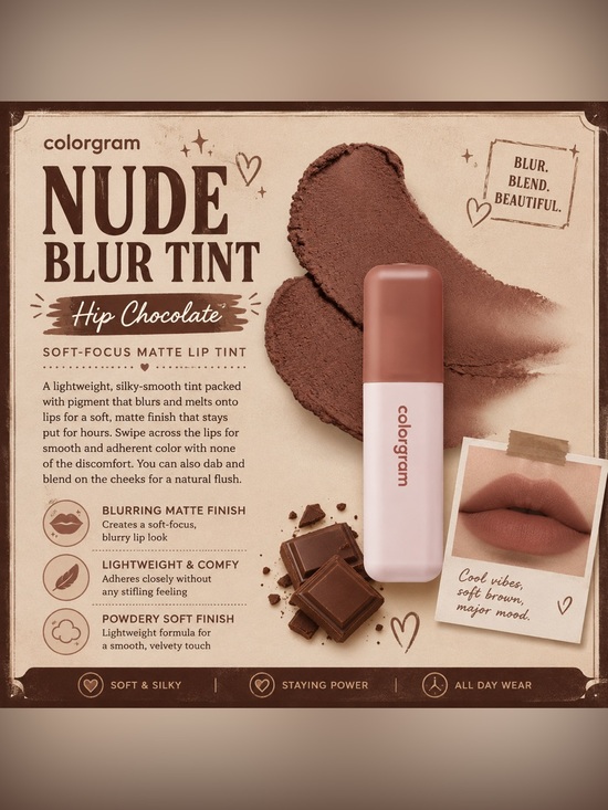 Colorgram Other - 🤎 Colorgram Nude Blur Tint – Hip Chocolate 🤎